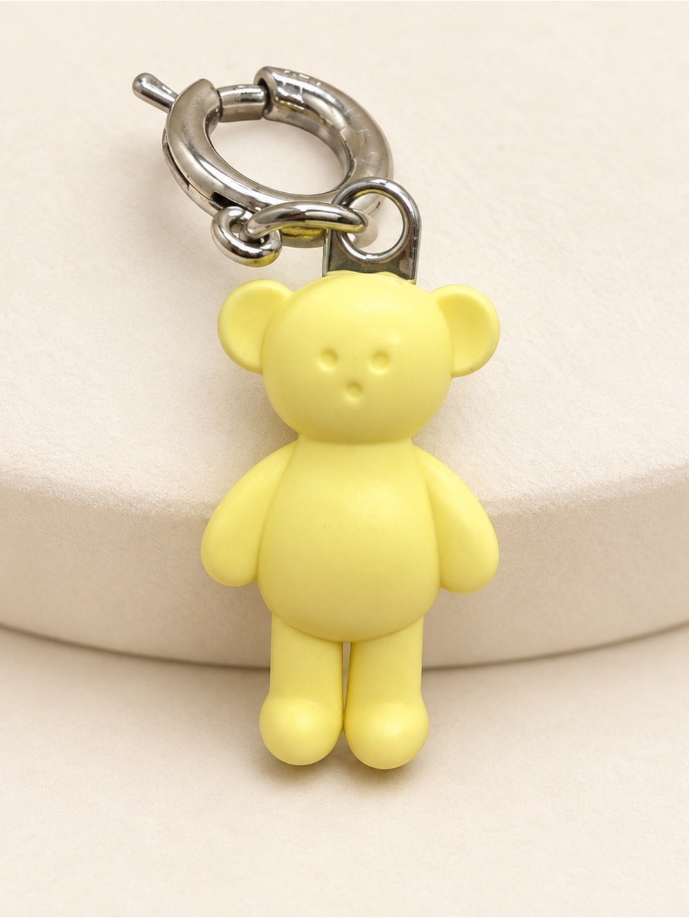 -firm price Yellow Metal Keychain with Teddy Bear Shape